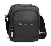 Pepe Jeans Jarvis Tracolla media nero 17 x 22 x 8 cm Poliestere con dettagli in finta pelle