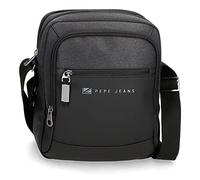 Pepe Jeans Jarvis Tracolla Porta Tablet Nero 22x27x8 cm Poliestere con dettagli in finta pelle