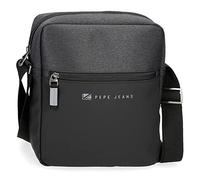 Pepe Jeans Jarvis Tracolla Porta Tablet Nero 23x27x7 cm Poliestere con dettagli in finta pelle