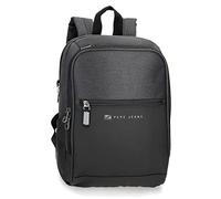Pepe Jeans Jarvis Zaino per portatile regolabile fino a 12" nero 25 x 36 x 10 cm Poliestere con dettagli in finta pelle 9 l