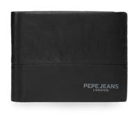 Pepe Jeans Joumma Bags Ithaca Portafoglio con Porta Carte Nero 12.5x9.5x1cm Pelle