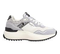 Pepe Jeans Kimi Land Sneakers in Pelle Bianca e Grigia