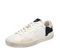 Pepe Jeans Lane Origin - Sneakers Basse In Pelle E Suede Bianco - Uomo Scarpe