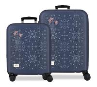 Pepe Jeans Lenay Marine Set di Bagagli 48x68x27 cm Rigido ABS Lucchetto a Combinazione Integrato 109L 6.08kg 4 Doppie Ruote Estensibile Bagaglio a Mano di Joumma Bags