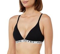 Pepe Jeans Logo Bra B, Reggiseno Donna, Nero (Black),L