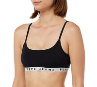 Pepe Jeans Logo Str Brlt, Reggiseno Donna, Nero (Black),M
