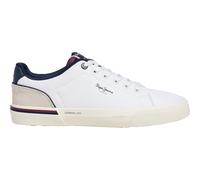 Pepe Jeans London Kenton Campus M Scarpe da Ginnastica in Pelle da Uomo Regular Fit, Lavaggio Blu