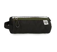 Pepe Jeans Luca Astuccio rotondo nero 23 x 9 cm Poliestere, Nero, Astuccio rotondo