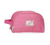Pepe Jeans Luna Beauty Case Due Scomparti Adattabile Rosa 26x16x12 cm Poliestere