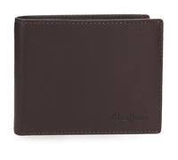 Pepe Jeans Luton Portafoglio con Porta Carte Marrone 12.5x9.5x1cm Pelle by Joumma Bags