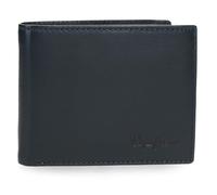 Pepe Jeans Luton Portafoglio Orizzontale con Portafoglio Rimovibile Blu 11x8,5x1 cm Pelle by Joumma Bags