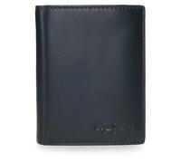Pepe Jeans Luton Portafoglio Verticale Blu 8.5x10.5x1cm Pelle by Joumma Bags