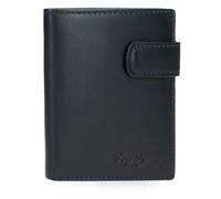 Pepe Jeans Luton Portafoglio verticale con chiusura a scatto blu 8,5 x 10,5 x 1 cm Pelle by Joumma Bags