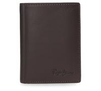Pepe Jeans Luton Portafoglio Verticale Marrone 8,5x10,5x1 cm Pelle by Joumma Bags