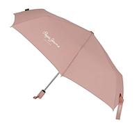 Pepe Jeans Macy Ombrello Pieghevole Rosa Poliestere con Bastone in Alluminio, Rosa, Ombrello