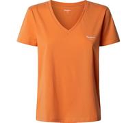 Pepe Jeans Macy V-Neck T-Shirt, Arancione, M Donna