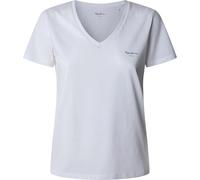 Pepe Jeans Macy V-Neck T-Shirt, Bianco (Bianco), M Donna