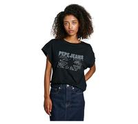 Pepe Jeans Maglietta da Donna Lira, Nero, S