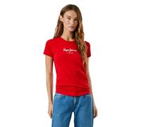 Pepe Jeans Maglietta da Donna New Virginia SS N, Rosso, M, Rosso (Rosso Reale), M