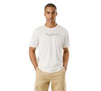 PEPE JEANS Maglietta da Uomo Eggo N, Bianco, XL