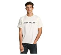 Pepe Jeans Maglietta Dylan T-Shirt, Bianco (Bianco Antico), XXL Uomo