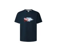 Pepe Jeans Maglietta 'Trey' blu notte / grigio / rosso scuro / bianco Uomo Pepe Jeans SxTaglie normali blu notte / grigio / rosso scuro / bianco