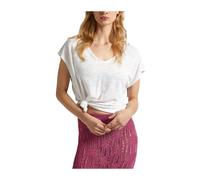 Pepe Jeans - Magliette bianca Lotti con design moderno - - Tops - Donna - Bianco - S