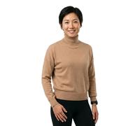 Pepe Jeans, ,Knitwear ,Donna ,Beige ,M Maglione Beige con Collo Alto Coraline Rolled