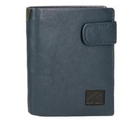Pepe Jeans Marshal Portafoglio verticale con chiusura a scatto blu 8,5 x 10,5 x 1 cm Pelle, blu, Taglia unica, Portafoglio verticale con chiusura a clic