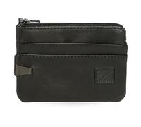 Pepe Jeans Marshal Portamonete con porta carte di credito nero 11x7x1,5 cm Pelle, Nero, Taglia unica, Portafoglio con porta carte di credito