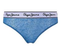 Pepe Jeans Mesh Thong, Intimo in Stile Bikini Donna, Blu (Dulwich Blue),L