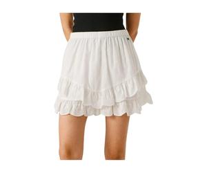 Pepe Jeans - Minigonna Corta con Volant - - Skirts - Donna - Bianco - M
