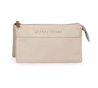 Pepe Jeans Morgan Portafoglio Tre scomparti Beige 17,5x9,5x2 cm Poliestere e PU by Joumma Bags, Beige, Taglia unica, Portafoglio Tre Scomparti