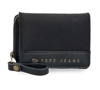 Pepe Jeans Morgan Portafoglio con Portafoglio Nero 10 x 8 x 3 cm Poliestere e PU by Joumma Bags, Nero, Taglia unica, Portafoglio con portafoglio