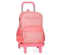Pepe Jeans Nahid Zaino scuola doppio scomparto con carrello rosa 30x40x12 cm Poliestere by Joumma Bags, Rosa, 30x40x12 cms, Zaino scuola doppio scomparto con carrello