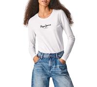 Pepe Jeans New Virginia LS, Maglia Donna, Bianco (White 800), S