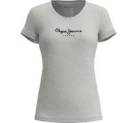 T-shirt Pepe Jeans New Virginia Slim manica corta grigio chiaro donna - S