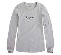 Pepe Jeans New Virginia Maglietta per Donna Slim Fit Maniche Lunghe, Grigia (Grey Marl), L