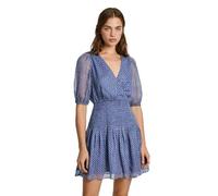 Pepe Jeans Nikki Vestito, Blu (Blu Francese), S Donna