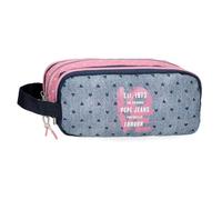 Pepe Jeans Noni Denim Astuccio Triplo Multicolore 22x10x9 cm Poliestere by Joumma Bags by Joumma Bags, multicolore, Astuccio triplo