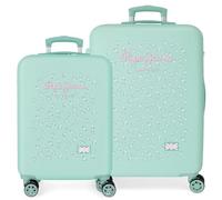 Pepe Jeans Nora Set di valigie blu 55/65 cm rigido 6 kg Chiusura a combinazione laterale ABS 6 kg 91L Bags by Joumma Bags