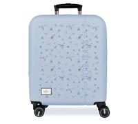 Pepe Jeans Olivia Azzurro Valigia da Cabina 40x55x20 cm Rigido ABS Chiusura a Combinazione Integrata 37L 2.6kg 4 Doppie Ruote Estensibile Bagaglio a Mano di Joumma Bags