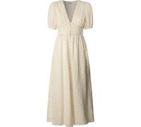 Pepe Jeans Oprah Dress Vestito, Beige (Bianco Calce), L Donna