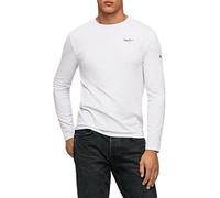 Pepe Jeans Original Basic Maglietta a Maniche Lunghe Slim Fit Uomo, Bianca, L