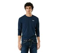 T-shirt maniche lunghe stretch Original Blu XS Tinta unita
