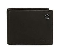 Pepe Jeans Pepe Jeans Badge Portafoglio con portamonete nero 12,5 x 9,5 x 1 cm Pelle, Nero , Portafoglio con portamonete