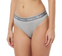 Pepe Jeans Pepe Thong, Intimo in Stile Bikini Donna, Grigio (Grey Marl),L