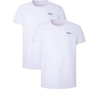 Pepe Jeans PEPE TSHIRT 2P, Parte superiore del pigiama Uomo, Bianco (White),XXL