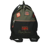 Pepe Jeans Ponder Zaino Scuola, Blu, Bretelle regolabili per un comodo trasporto, vari scomparti, Joumma Bags, Nero, Taglia unica, Zaino sacco