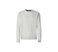 Pepe Jeans, ,Knitwear ,Uomo ,Bianco ,XL Maglione in Cotone Grigio con Ricamo